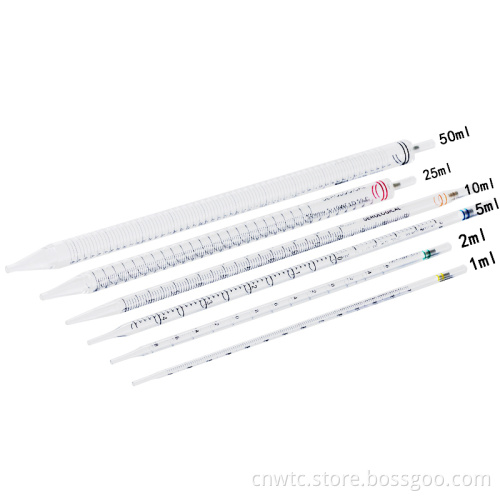 High Boro3.3 Glass Measuring Pipette with Graduation from 0.1mm to 50mm: Laboratory Consumables for Precise Volume Measurement